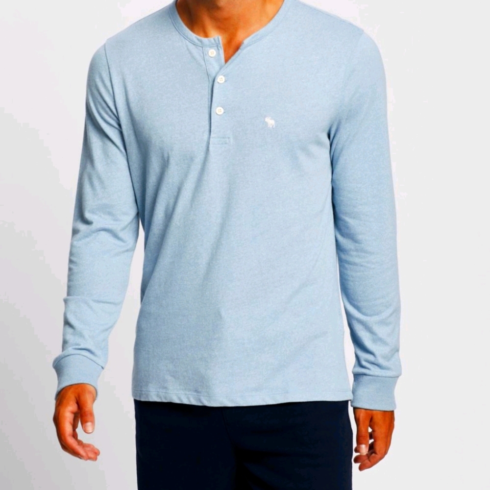 ABERCROMBIE AND FITCH MEN ICONIC HENLEY XS